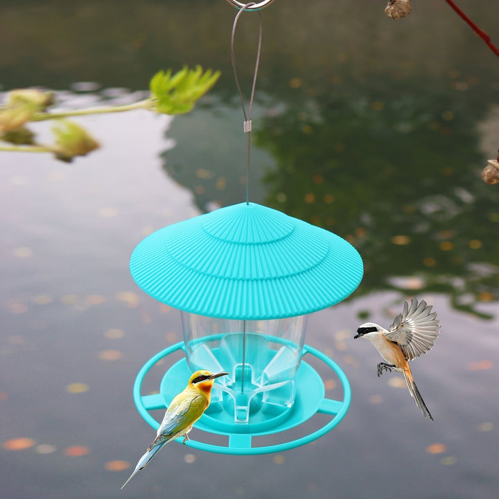 Mangeoire à oiseaux en forme de champignon, résistant aux intempéries, pour embellir votre jardin extérieur.