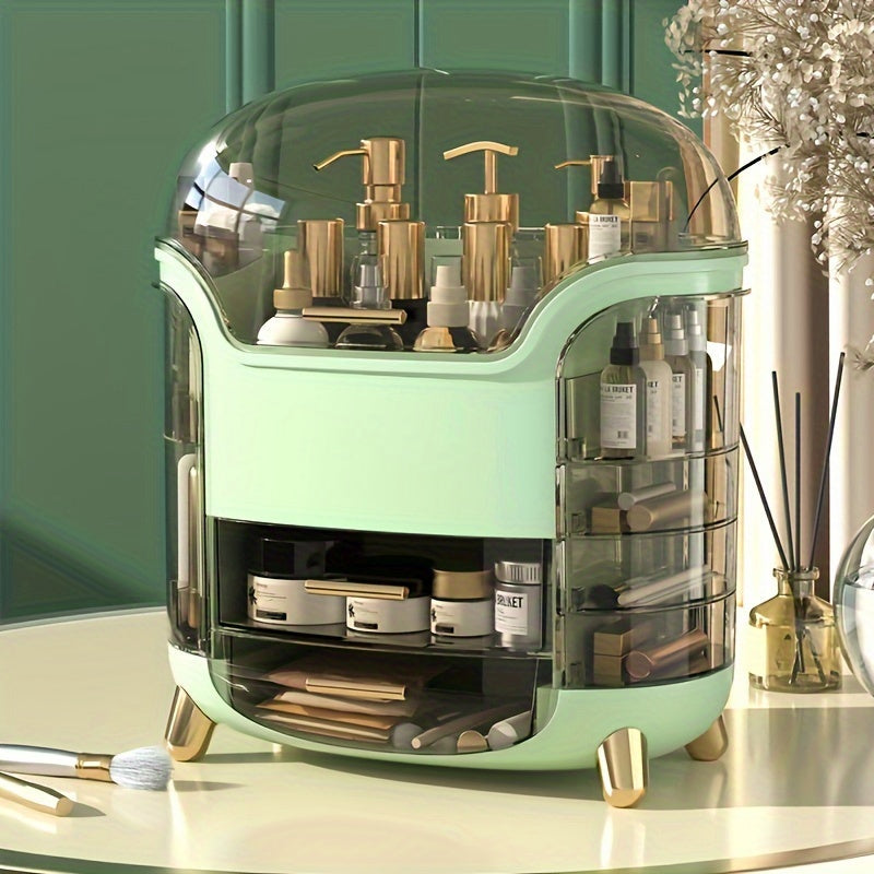 Boîte organisatrice cosmétiques pour beauté, maintient coiffeuse rangée avec style moderne.
