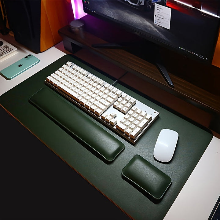 Télétravail amélioré avec ce set de bureau 3 pièces en cuir PU : confort et protection garantis.