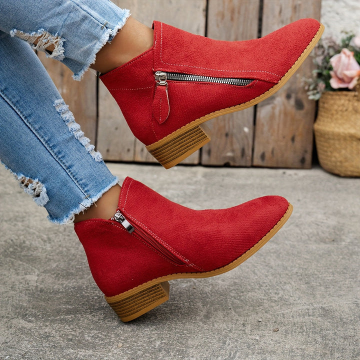 Chaussures bottines de soutien pour femmes, confortables et stylées, fermeture éclair.