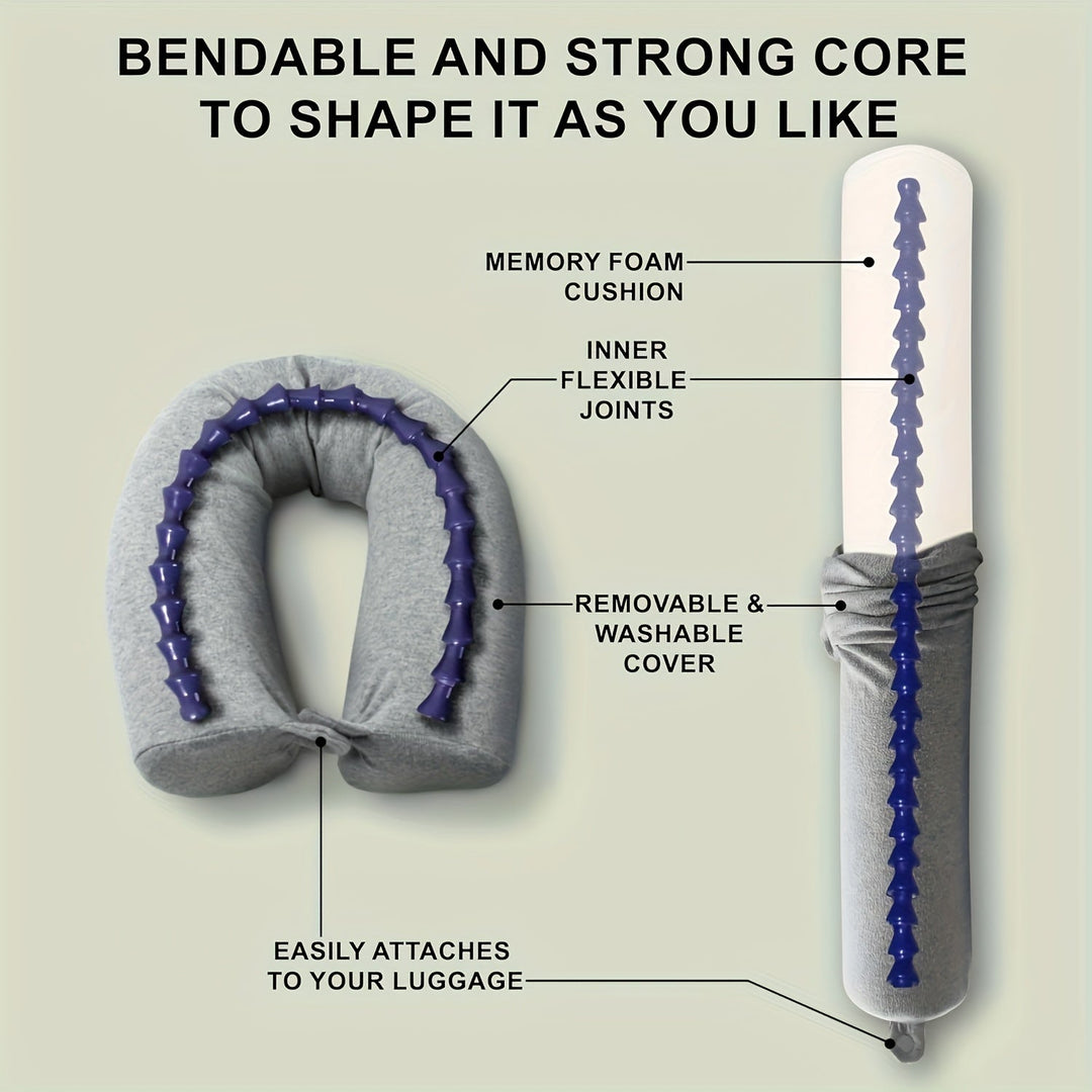 Oreiller de voyage offrant un soutien cervical ergonomique pour un confort optimal en déplacement.