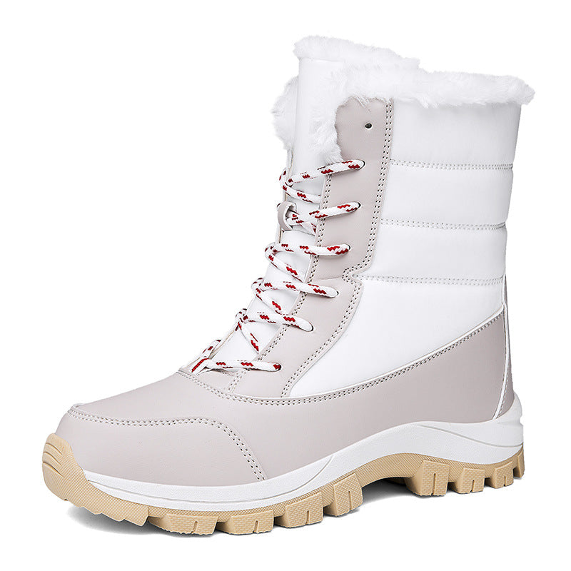 Bottes de neige femmes robustes, imperméables, chaudes, antidérapantes, idéales pour une protection hivernale durable.