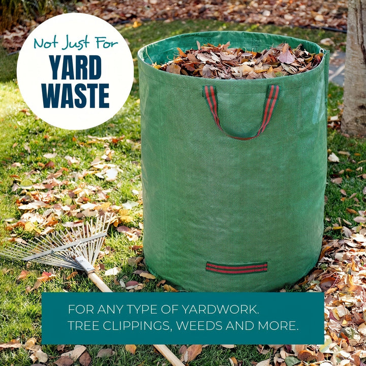 Sacs d'extérieur verts robustes pour déchets de jardin, nettoyage de piscine et rangement extérieur.