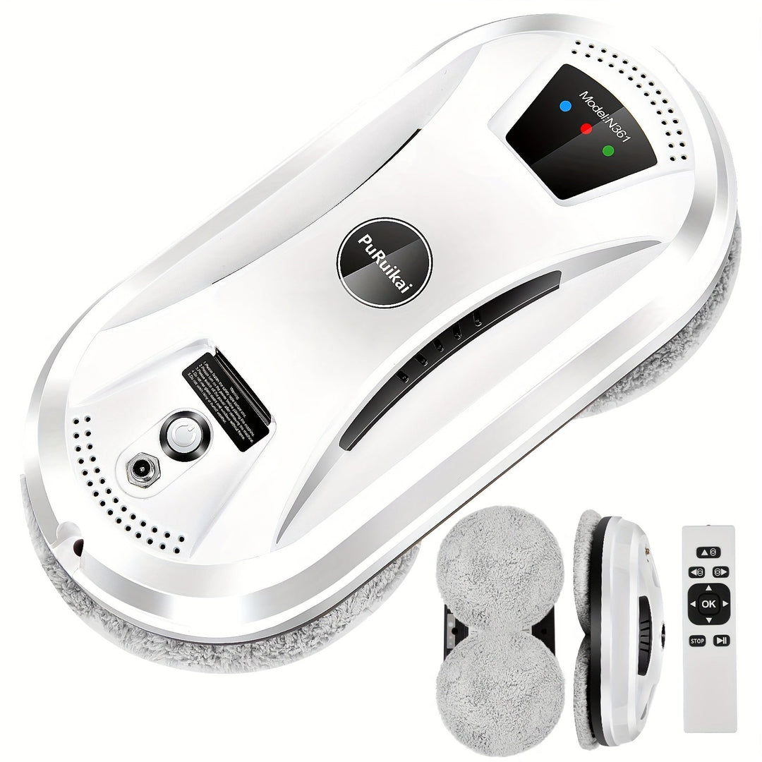 Nettoyeur de vitres robotisé intelligent avec télécommande pour nettoyage automatique des fenêtres.