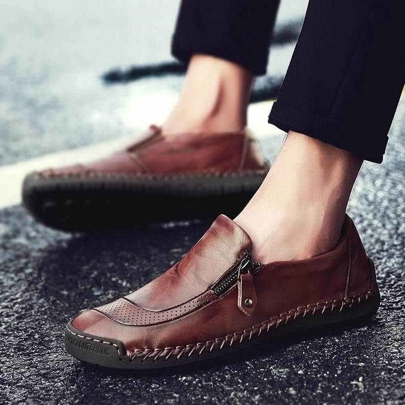 Herr Loafers: Läder, Slip-on, Bekväm