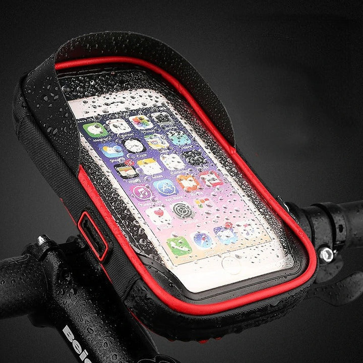 Support téléphone unisexe étanche pour guidon vélo/moto, rotation 360°. Idéal navigation GPS.