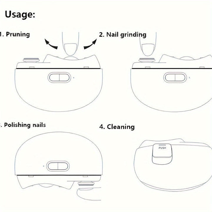 Outil de manucure électrique et sécurisé, coupe les ongles avec précision et douceur, idéal pour le soin familial.
