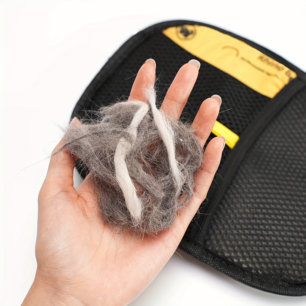 Brosse gant pour animaux, parfait pour enlever poils et peluches lors du toilettage et massage.