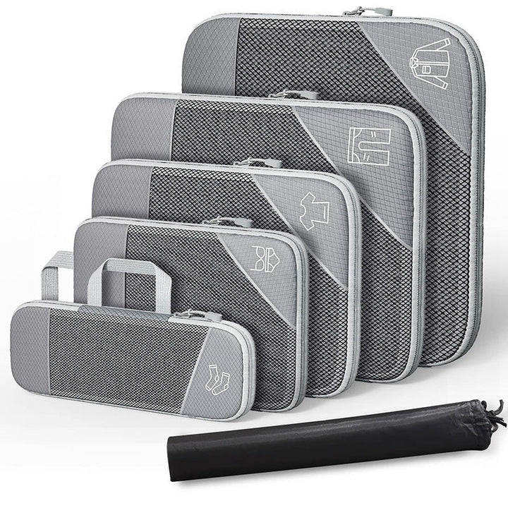 Organisateurs de bagages compressibles PackPro, gain de place maximal dans votre valise, idéal voyage.