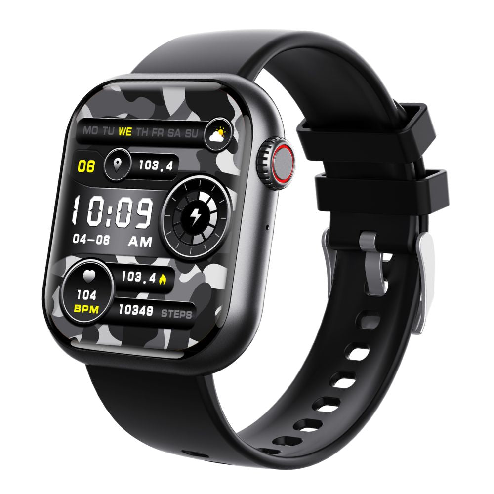 Montre intelligente homme, étanche: suivi glycémie, tension artérielle, FC, SpO2, sommeil, sport.