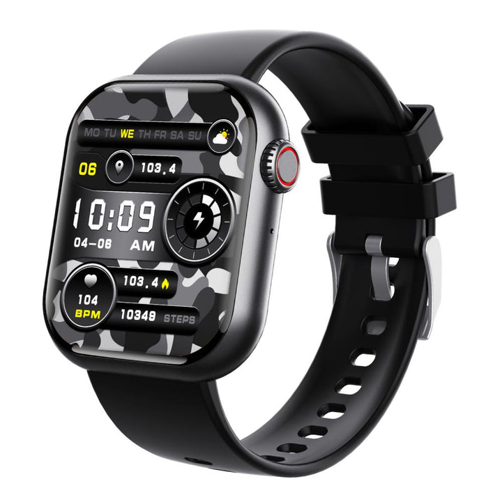 Montre intelligente homme, étanche: suivi glycémie, tension artérielle, FC, SpO2, sommeil, sport.