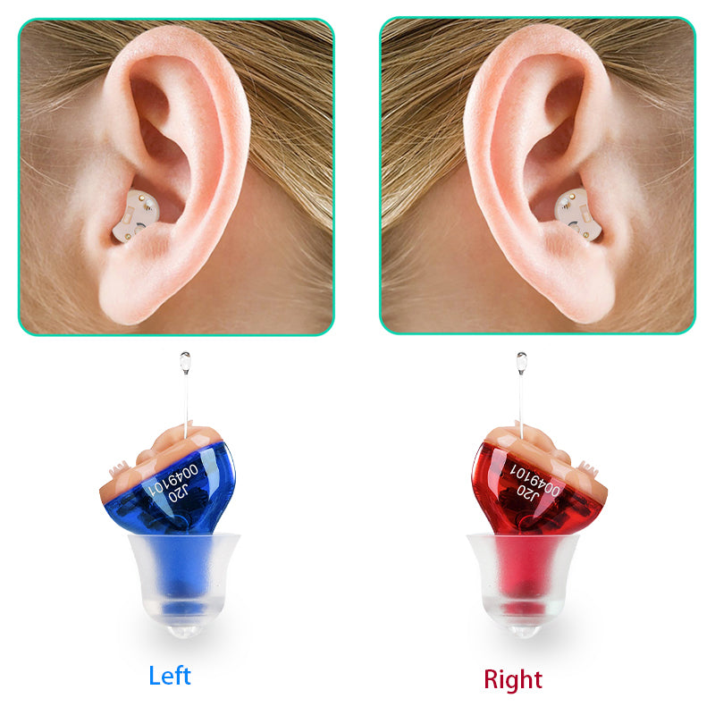Vireta: aide auditive numérique invisible et confortable avec réduction active du bruit pour l'oreille.