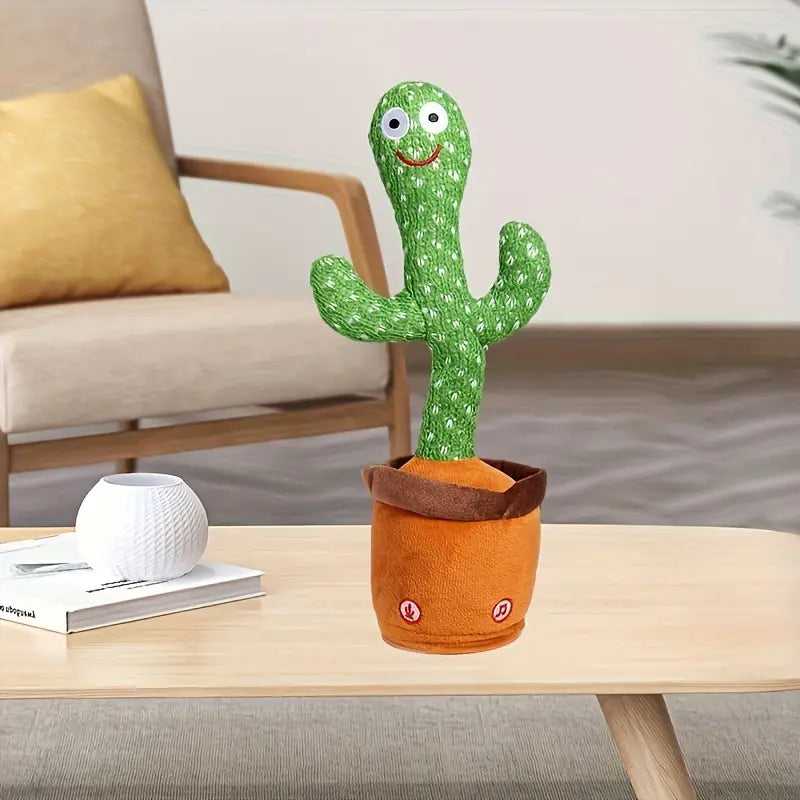 Cactus dansant interactif pour enfant, jouet musical et parlant avec lumières LED colorées, enregistreur.