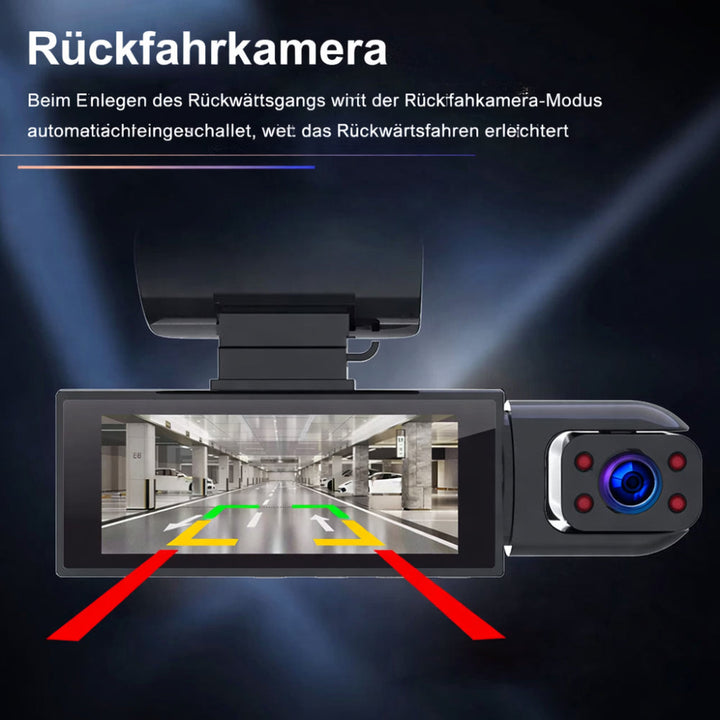 Enregistreur vidéo Full HD 1080p double caméra, preuve essentielle pour la sécurité et protection routière.