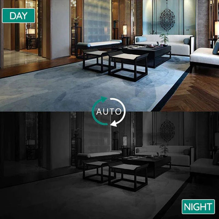 Caméra de sécurité domestique HD avec vision nocturne, design mini et fonction sans fil pour l'intérieur.