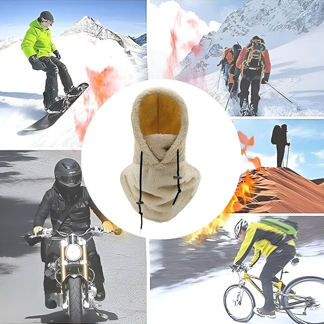 Protection intégrale visage et cou avec cette cagoule modulable, essentielle pour l'hiver.