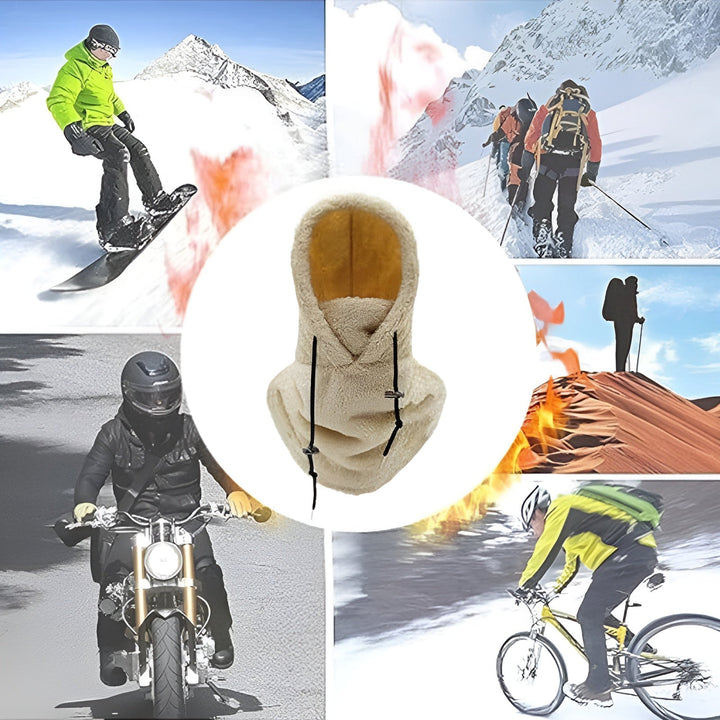 Protection intégrale visage et cou avec cette cagoule modulable, essentielle pour l'hiver.