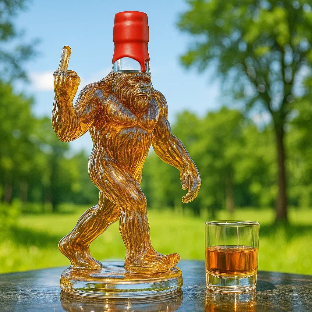 Accessoire bar incontournable: carafe à whisky Bigfoot pour service bourbon. Décoration originale pour amateurs.