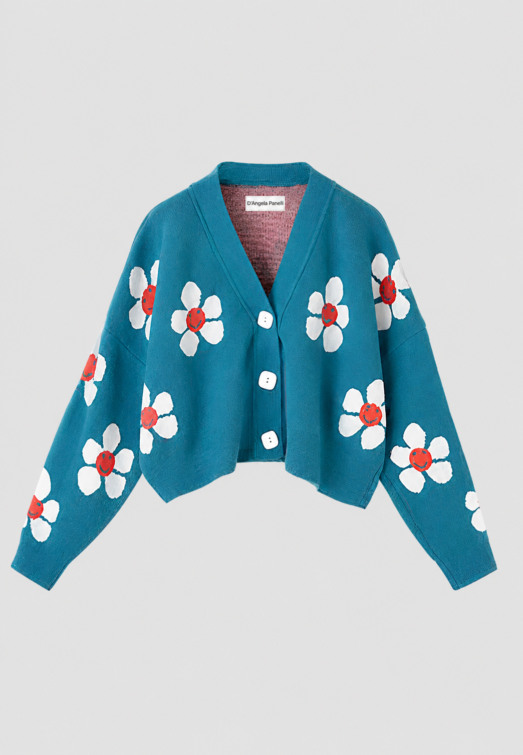 Cardigan femme tricot floral polyvalent, col V. Vêtement confortable et chic pour les saisons fraîches.