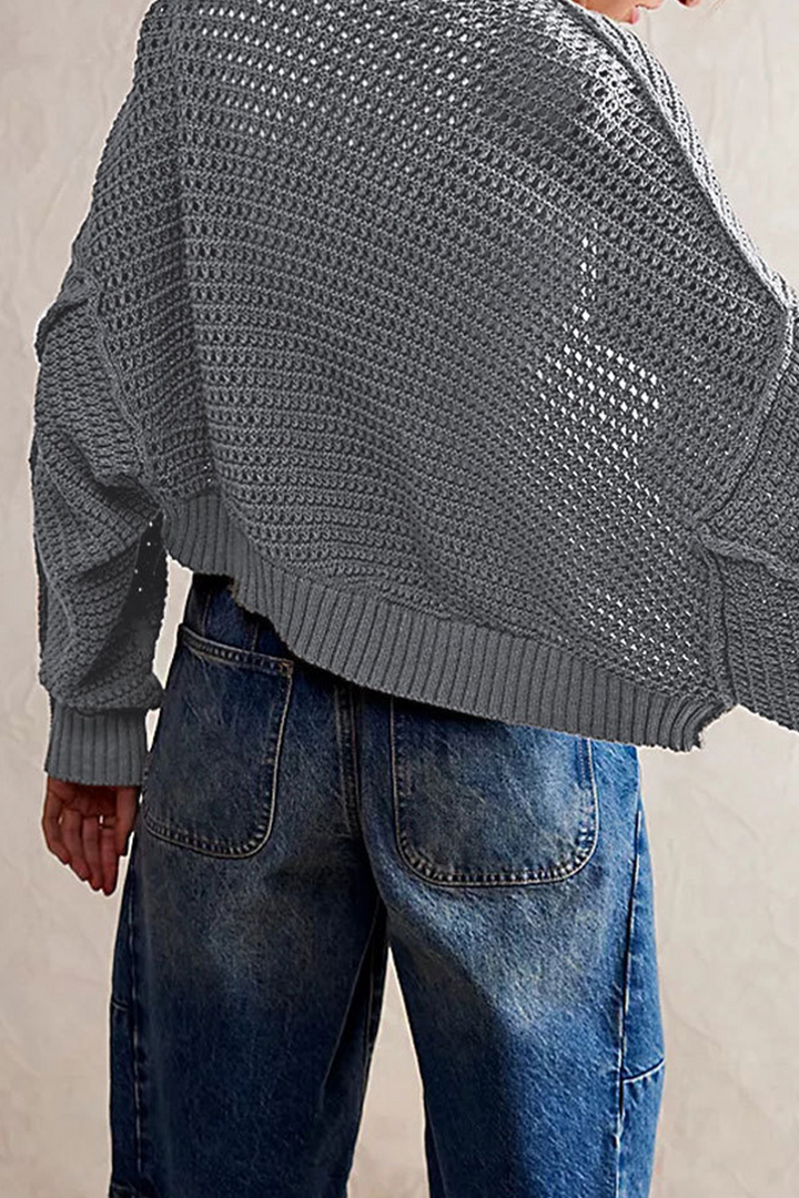 Cardigan femme tendance Solveig, léger, ouvert, manches amples. Idéal pour une superposition décontractée.