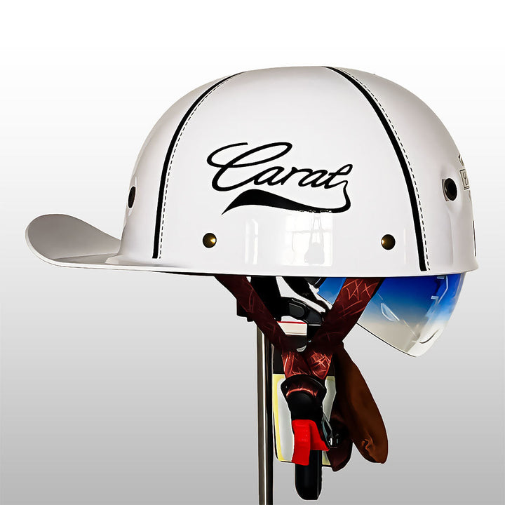 Casque moto unisexe style casquette de baseball, léger, anti-UV. Sécurité et confort pour motard/scooter.