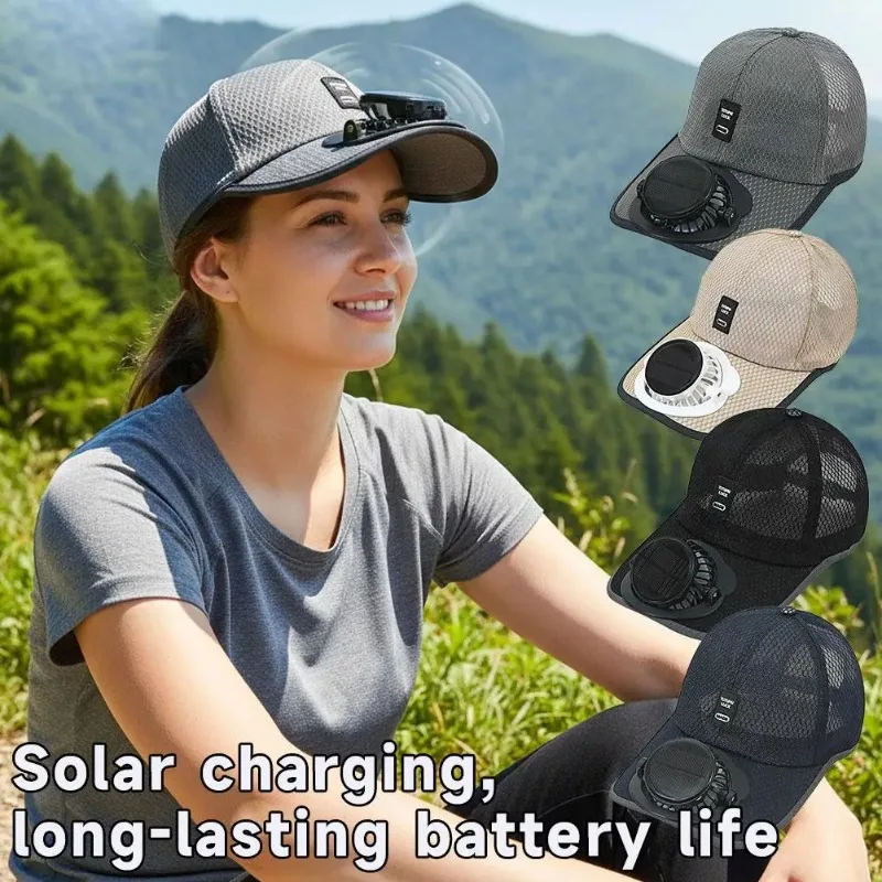 Casquette ventilée noire pour extérieur, sport et été. Offre une protection solaire et une brise rafraîchissante.