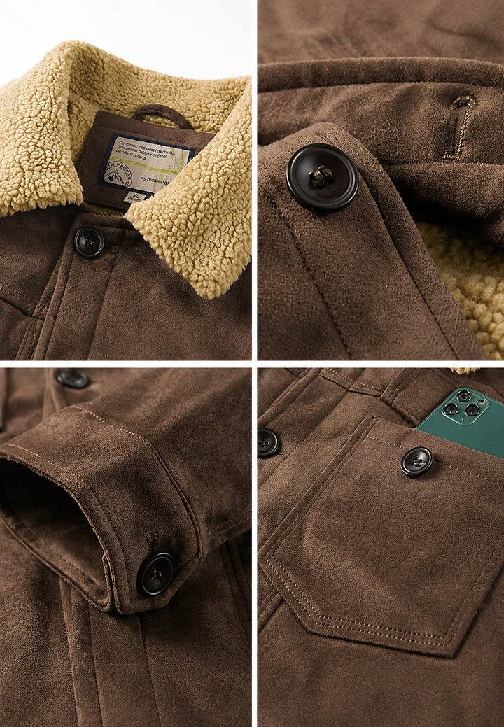 Veste hiver homme kaki, style soigné et chaud. Parfaite pour le froid et l'élégance.