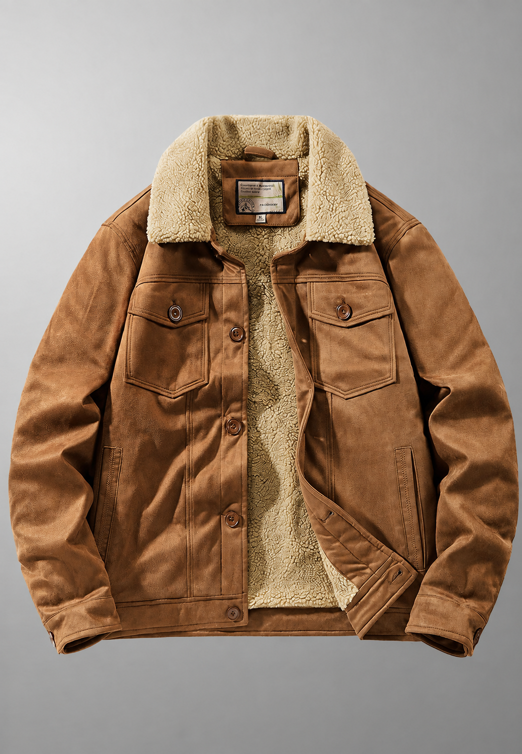 Veste automne-hiver homme, chaude et stylée. Couleur gris. Vêtement extérieur essentiel.