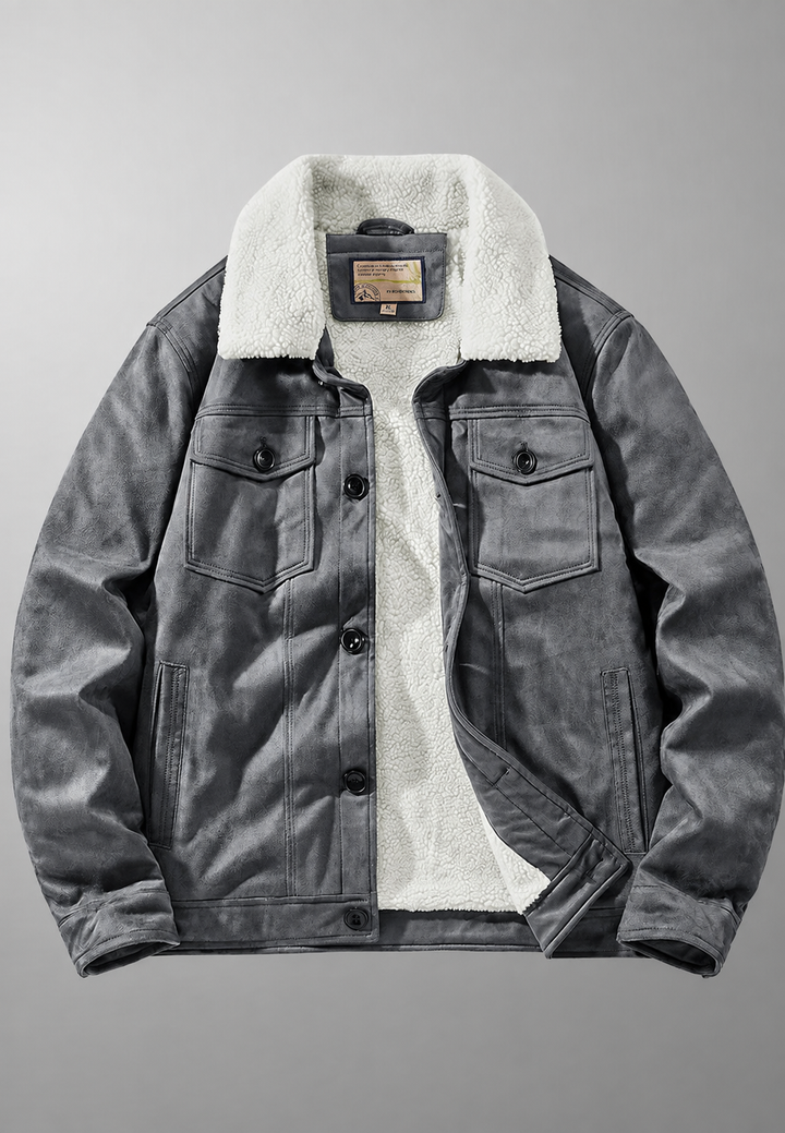 Veste homme élégante noire, chaude et polyvalente pour l'hiver. Mode masculine décontractée.