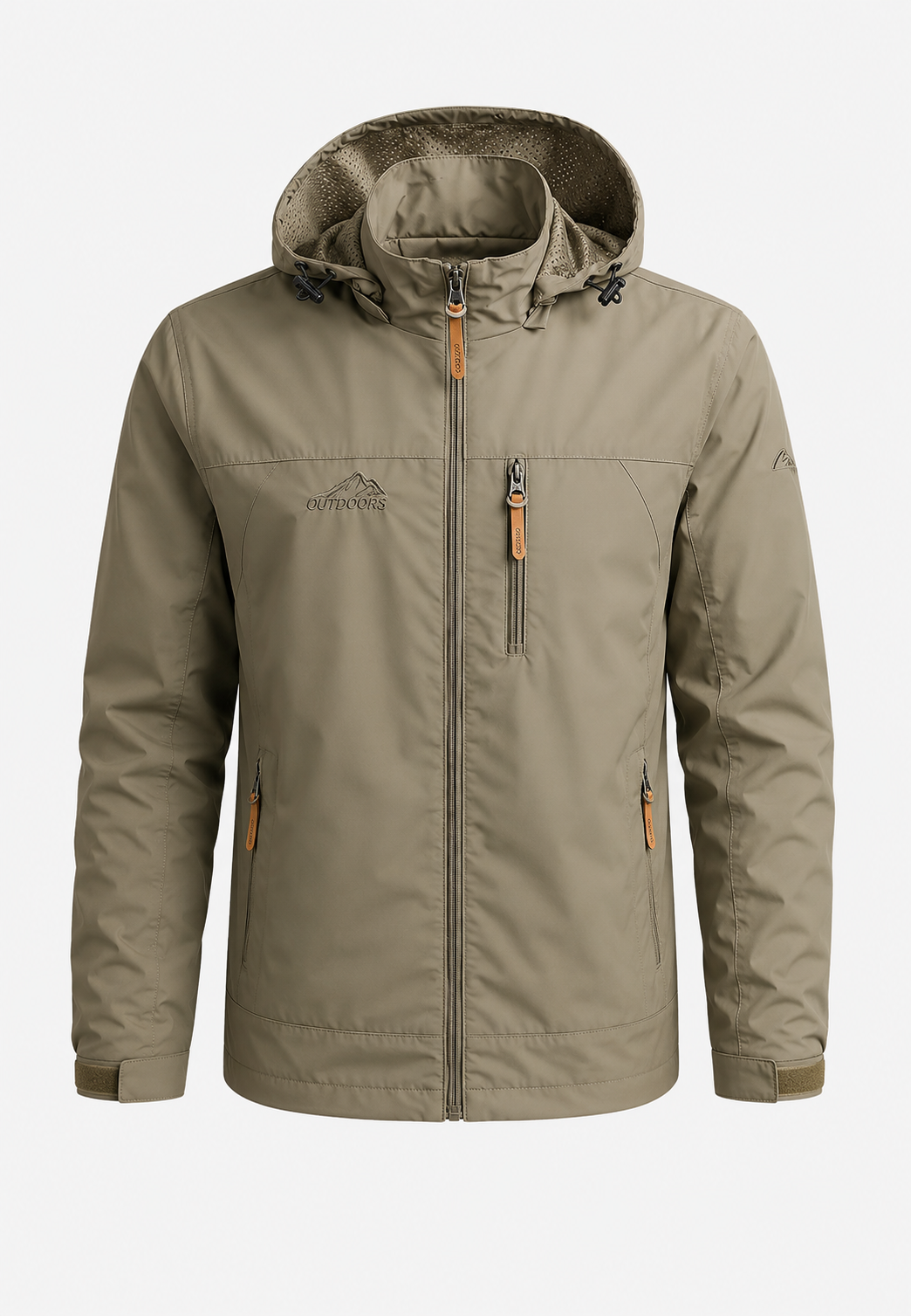 Veste homme imperméable à capuche, protège du vent et de la pluie, idéale pour activités extérieures.