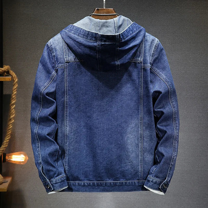 Style urbain: veste à capuche délavée pour homme, coupe décontractée et confortable.