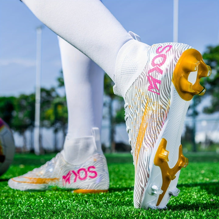 Chaussures de football Dario hommes, avec grip et haute-cheville, pour agilité, stabilité et performance ultime au sport.