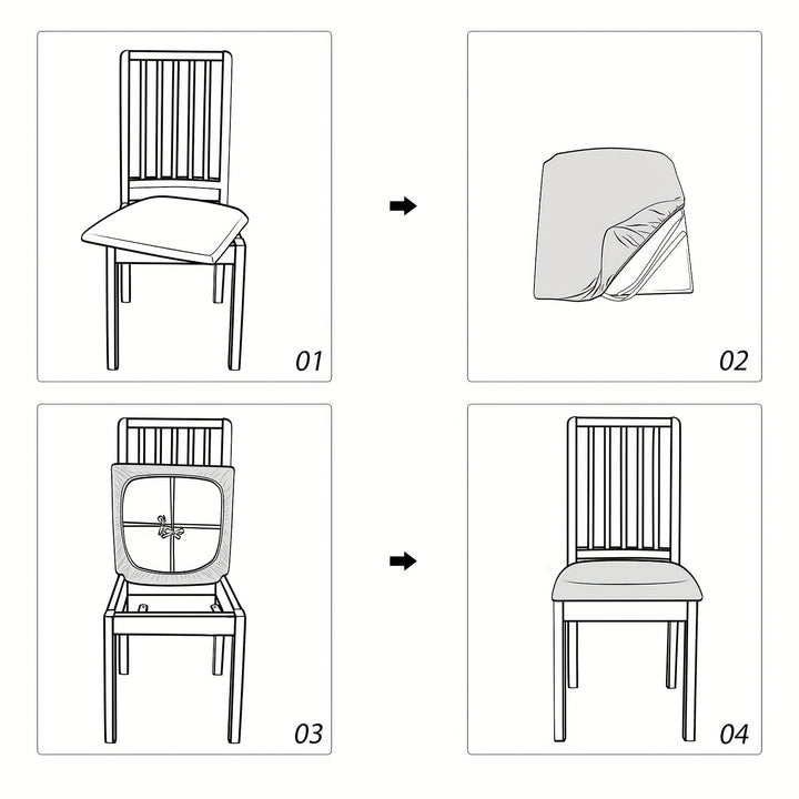 Housse élastique gris anthracite pour chaise, protection et style moderne pour votre ameublement de maison.