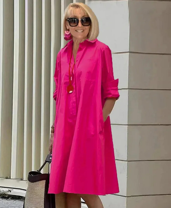 Robe chemise élégante pour femme, style chic et confortable, parfaite pour l'été.