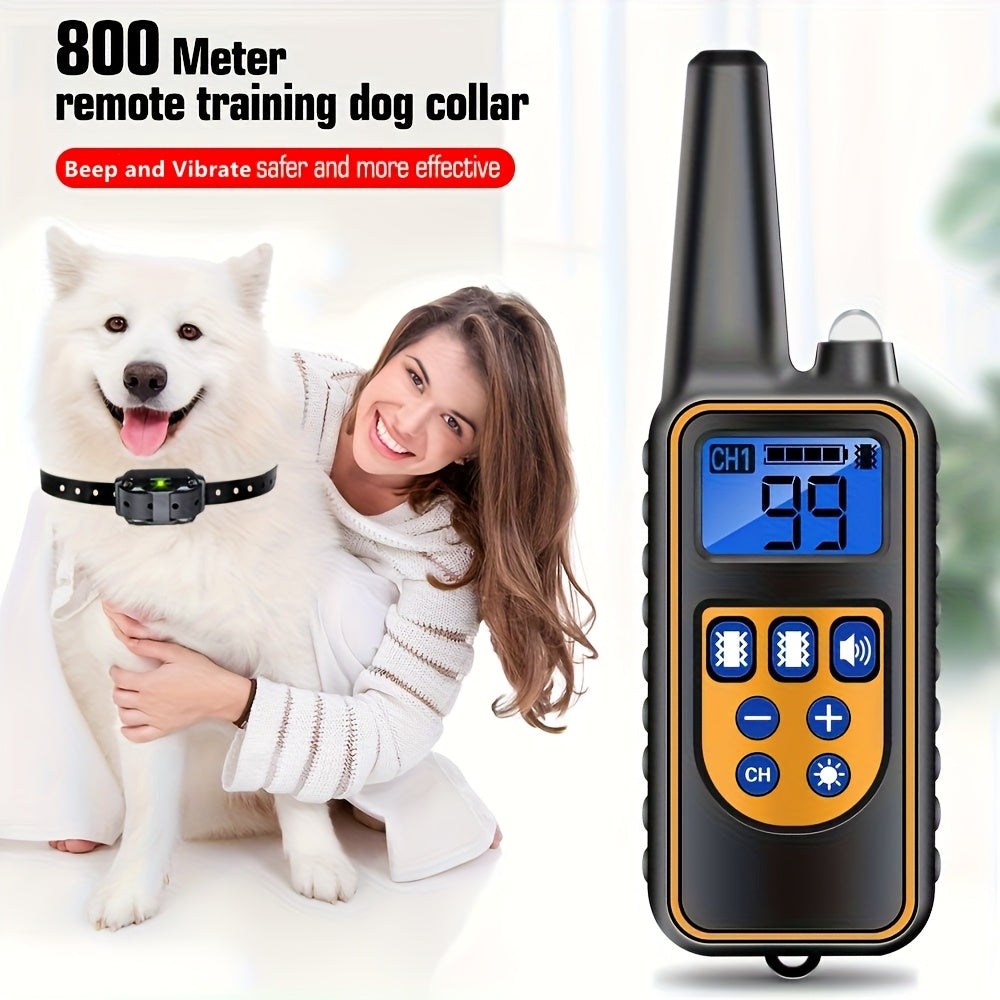 Collier de dressage pour chien avec vibration, aide à corriger le comportement et l'obéissance.