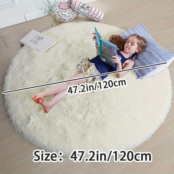 Tapis rond confortable Clouda, antidérapant, parfait pour toute pièce de la maison.