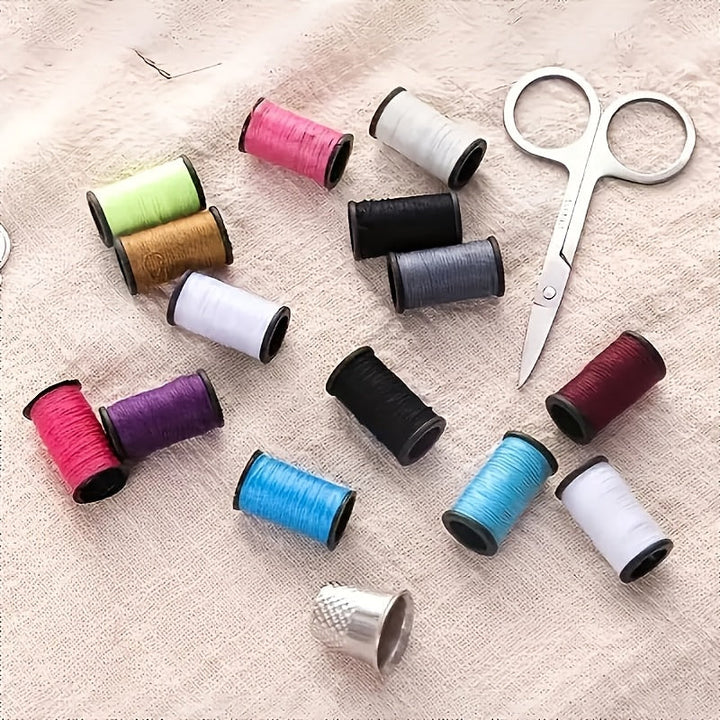 Organisateur de couture compact et complet, idéal pour les déplacements, la maison ou le bureau.