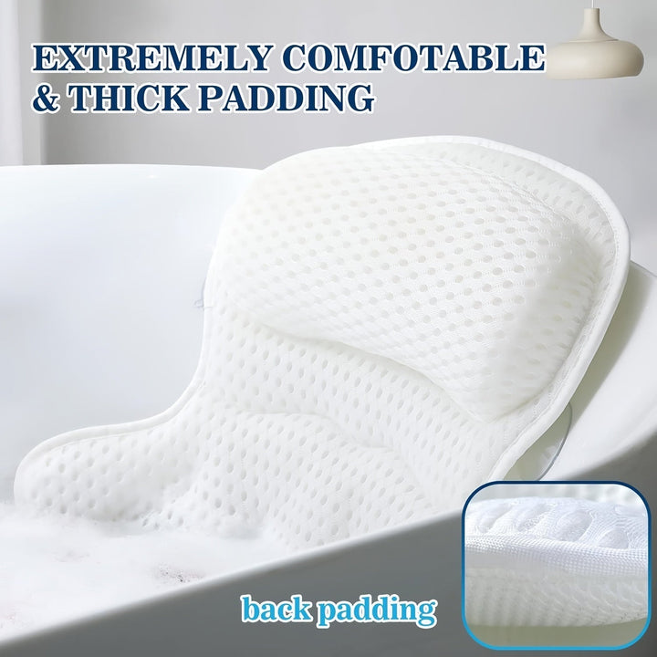 Coussin de bain LuxieSpa pour une relaxation ultime, soutien ergonomique et respirant pour le corps entier.