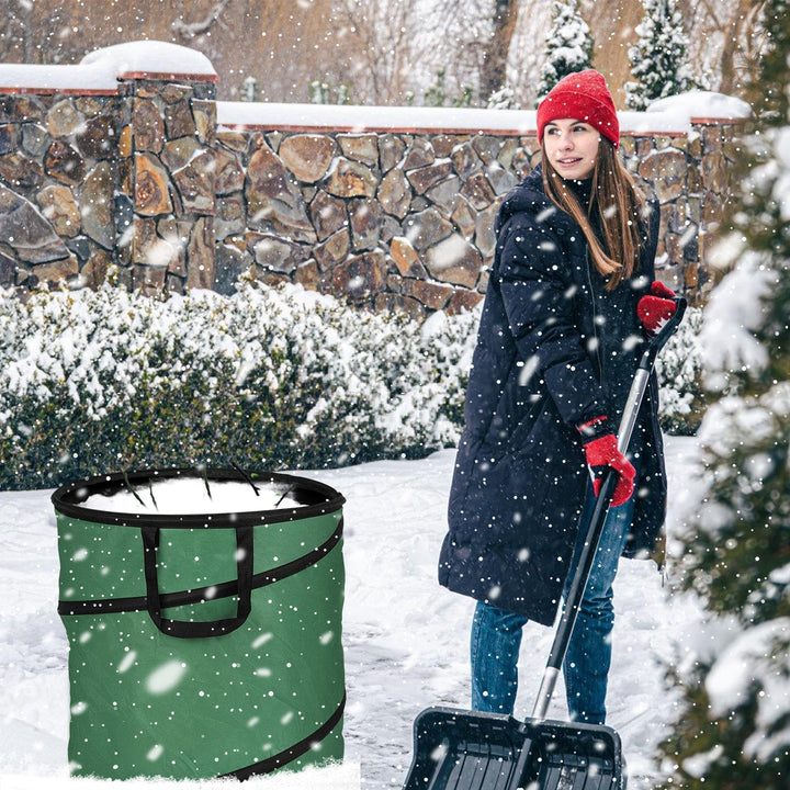Lot de 2 sacs de jardin pop-up 170L, autoportants et pliables pour un jardinage facile et la gestion des déchets verts.