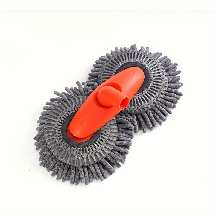 Brosse de lavage auto LuxeShine double tête 360° pour véhicules, garantissant une brillance impeccable après chaque nettoyage.