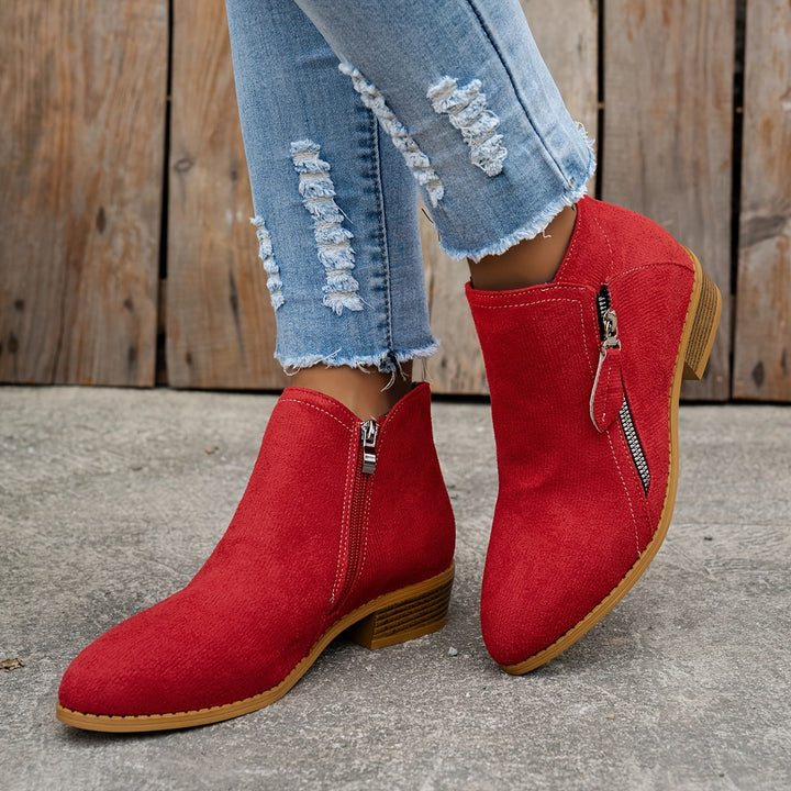 Chaussures bottines orthopédiques pour femmes, fermeture éclair, confort optimal.
