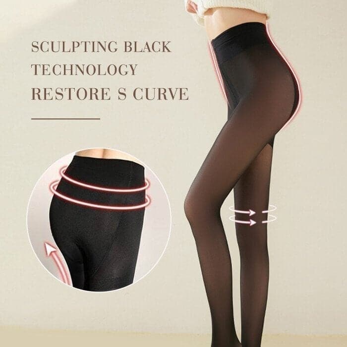 Legging hiver polaire femme, aspect transparent. Sous-vêtement thermique élégant et chaud.