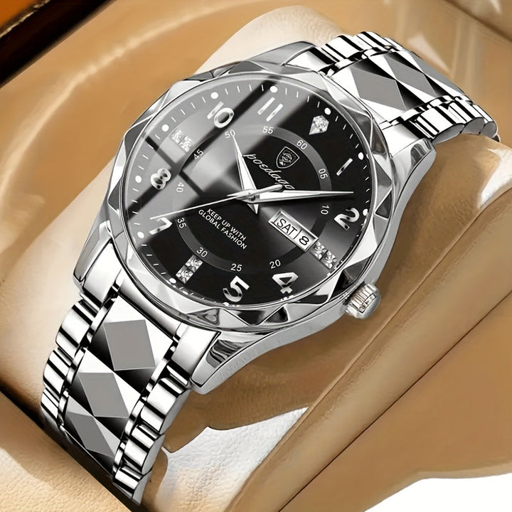 Montre sport pour homme avec multiples fonctions, cadran bleu.
