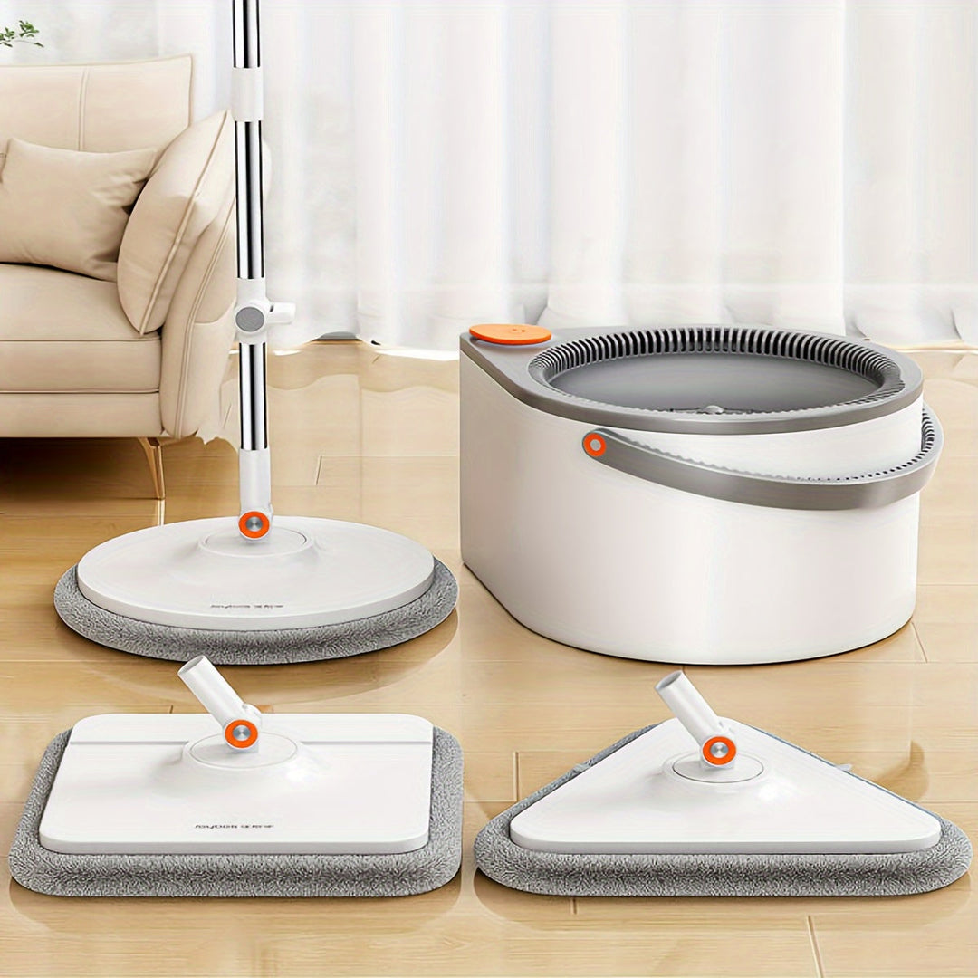 Tête de mop microfibre FlexiClean, performante pour capturer saleté et poussière, essorage mains libres.