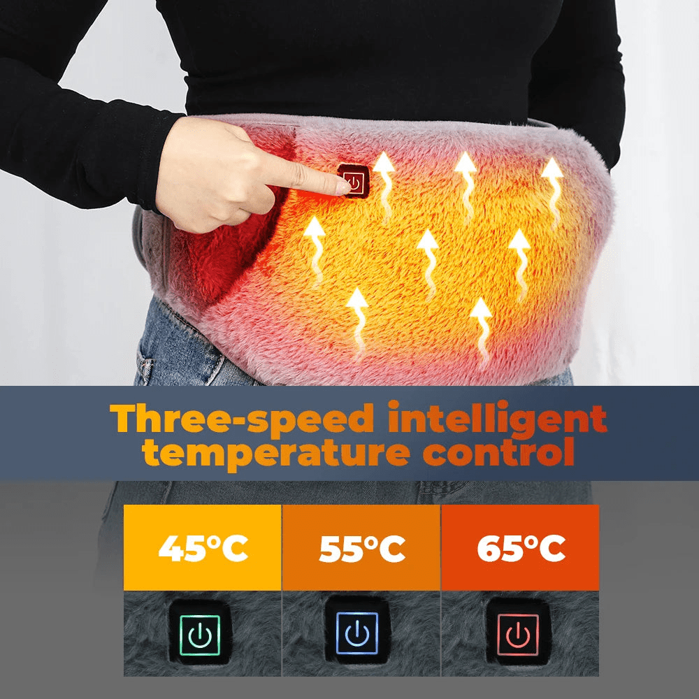 Accessoire féminin innovant : ceinture chauffante pour un bien-être et un soulagement optimal des crampes.