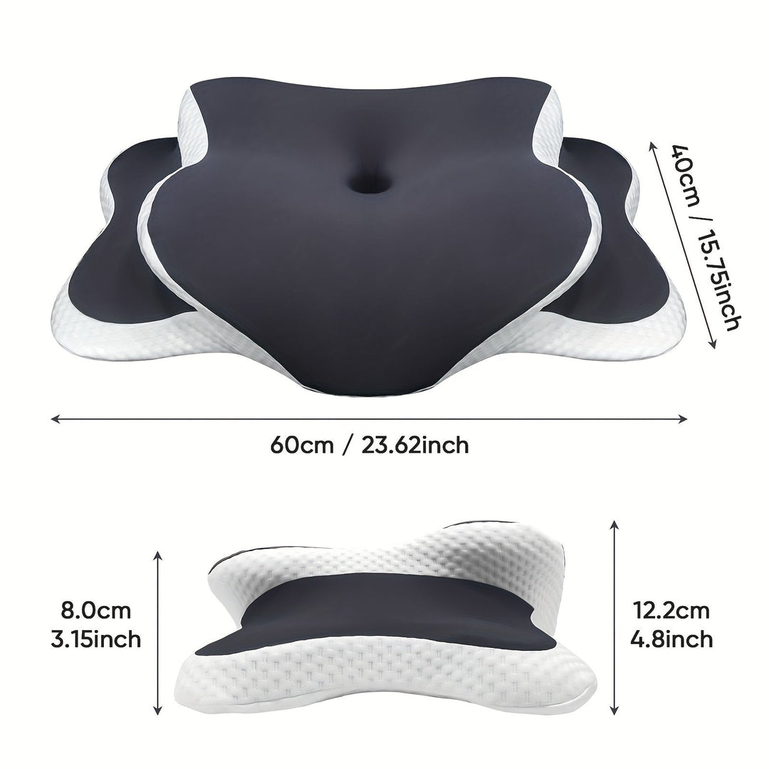 Coussin cervical confortable pour adultes, en mousse à mémoire pour un repos profond et sain.