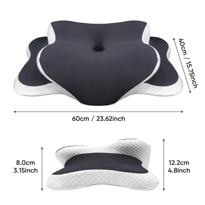 Coussin cervical confortable pour adultes, en mousse à mémoire pour un repos profond et sain.