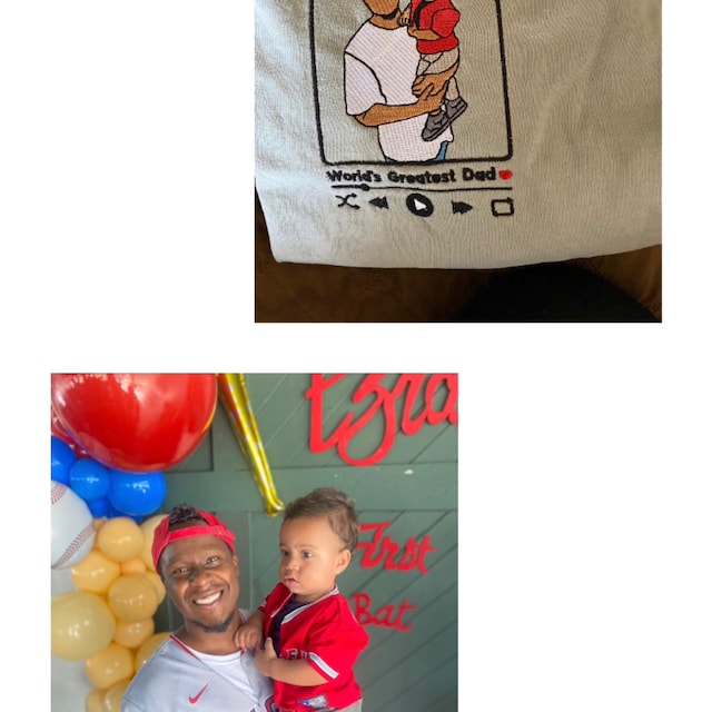 Mode unisexe: vêtement personnalisé brodé StitchPortrait, cadeau unique et spécial pour la Fête des Pères.
