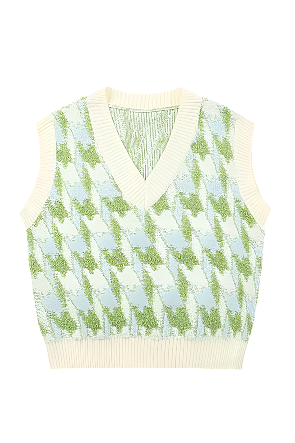 Gilet femme automne en maille souple, col V, imprimé chic. Un vêtement polyvalent pour superposer avec style.