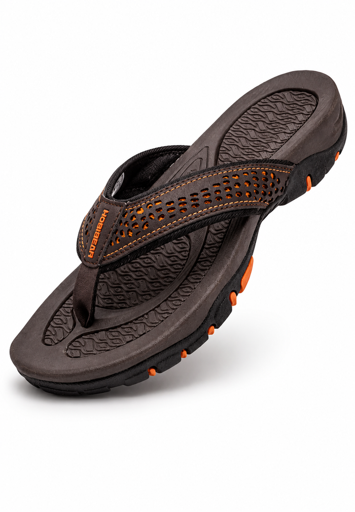Tongs de plage homme antidérapantes, offrant un confort optimal pour les activités estivales.